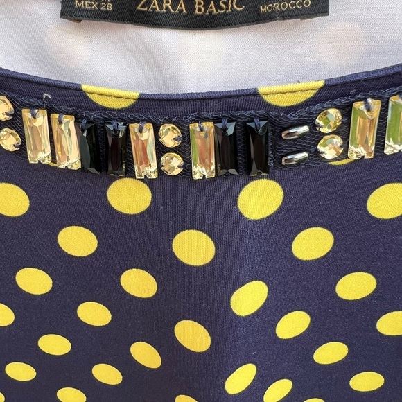 NWT Zara Jaclyn Smith Polka Dot Top Polka Dots All Over This Top - Picture 7 of 7